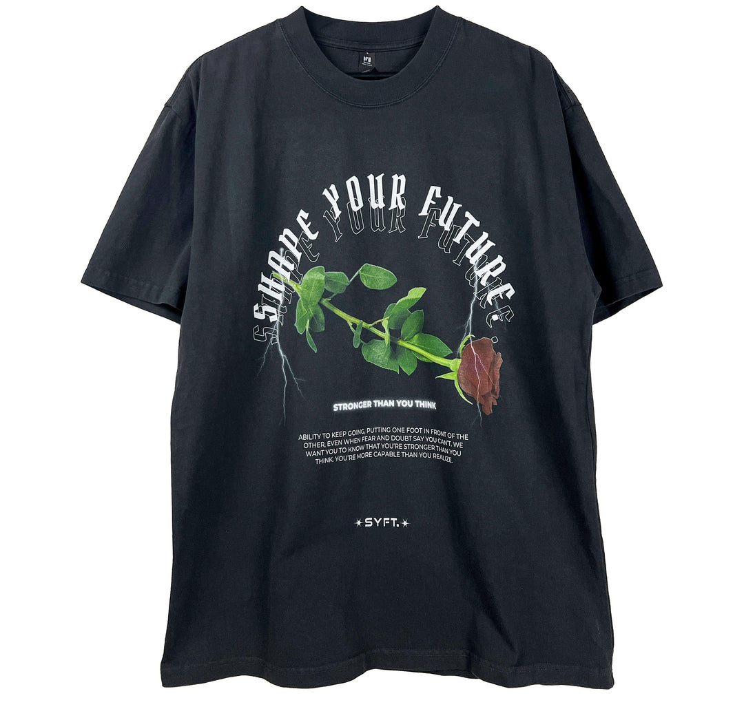 STRONGER THAN YOU THINK “PREMIUM VINTAGE” OVERSIZED TEE IN BLACK