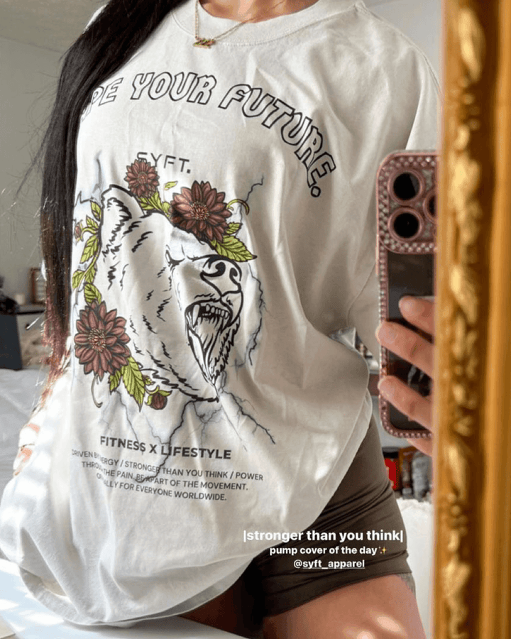 BE APART OF THE MOVEMENT “PREMIUM VINTAGE” OVERSIZED TEE IN CREAM WHITE - Shape Your Future. Apparel