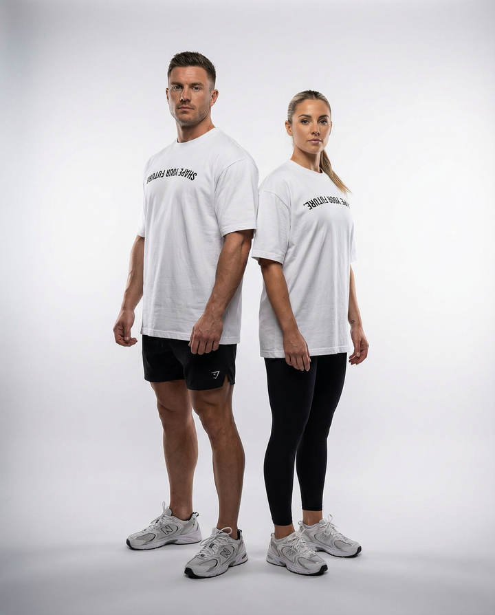 REVERSE LETTER TEE - WHITE