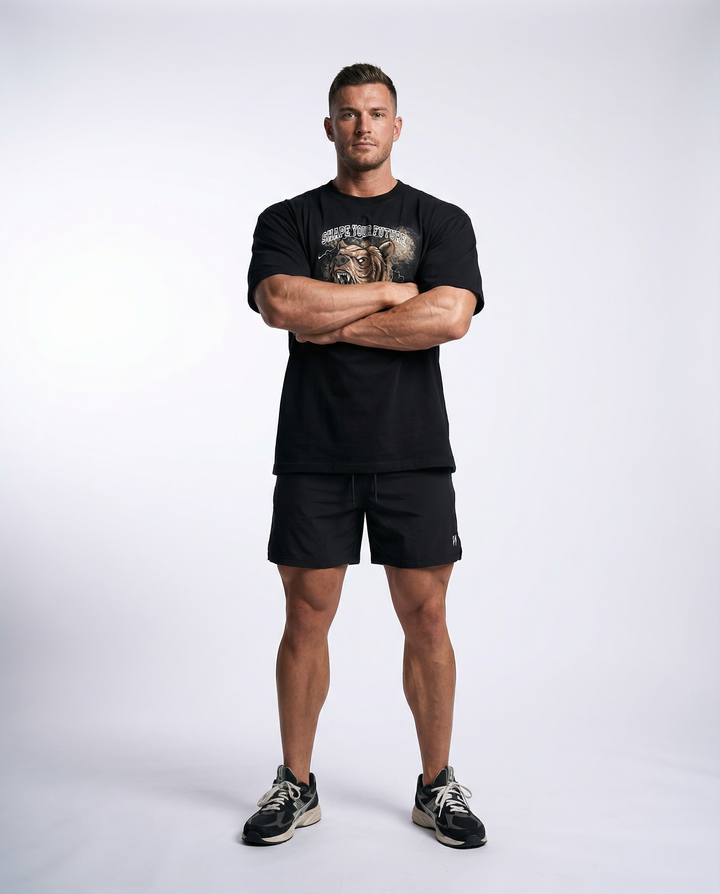 DRIVEN BY ENERGY TEE - SLIGHT FADED BLACK