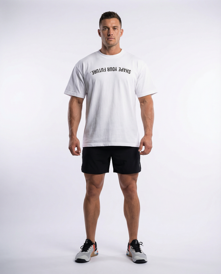 REVERSE LETTER TEE - WHITE