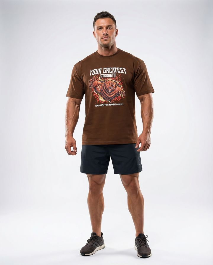 GREATEST STRENGTH TEE - BROWN